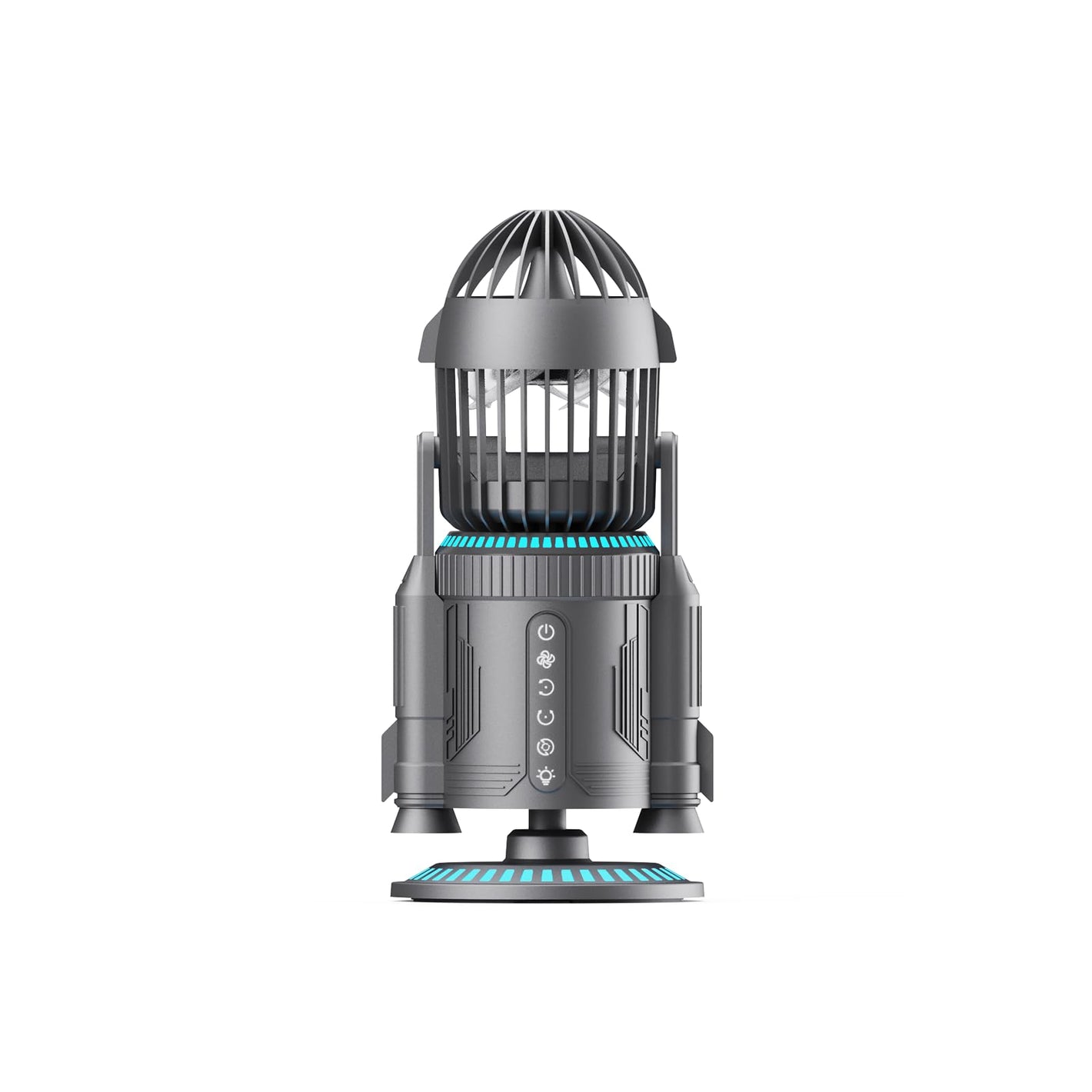 LAMJIE RK-1 Rocket Shape Portable Desk Fan, Rechargeable Mini Table Fan with 5000mAh Battery