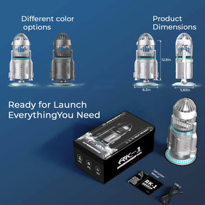 LAMJIE RK-1 Rocket Shape Portable Desk Fan, Rechargeable Mini Table Fan with 5000mAh Battery