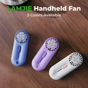 LAMJIE SC-3 Portable Handheld Fan with Stepless Speed Control 5000mAh Rechargeable Mini Fan