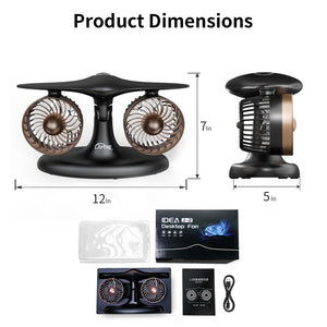 LAMJIE J-2 Desk Fan Airplane model desktop fan USB charging fan